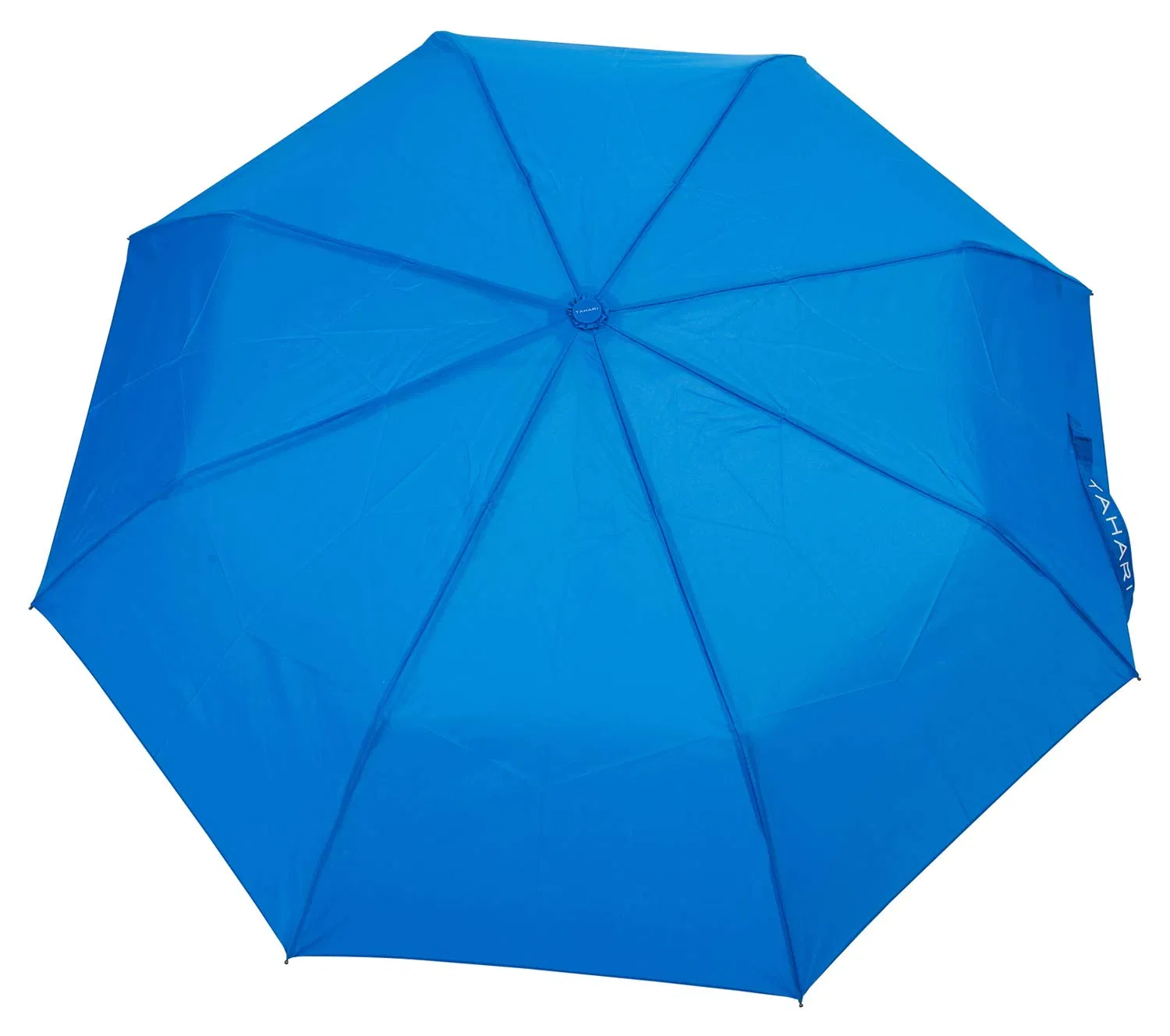 blue nylon automatic compact folding umbrella for outdoor promotion