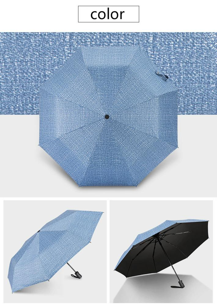custom uv printed 3 fold automatic umbrella for outdoor use
