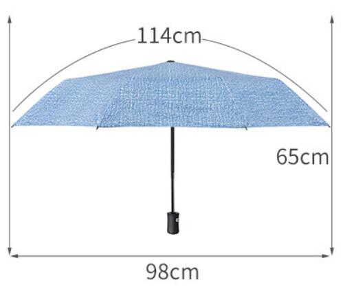 custom uv printed 3 fold automatic umbrella for outdoor use