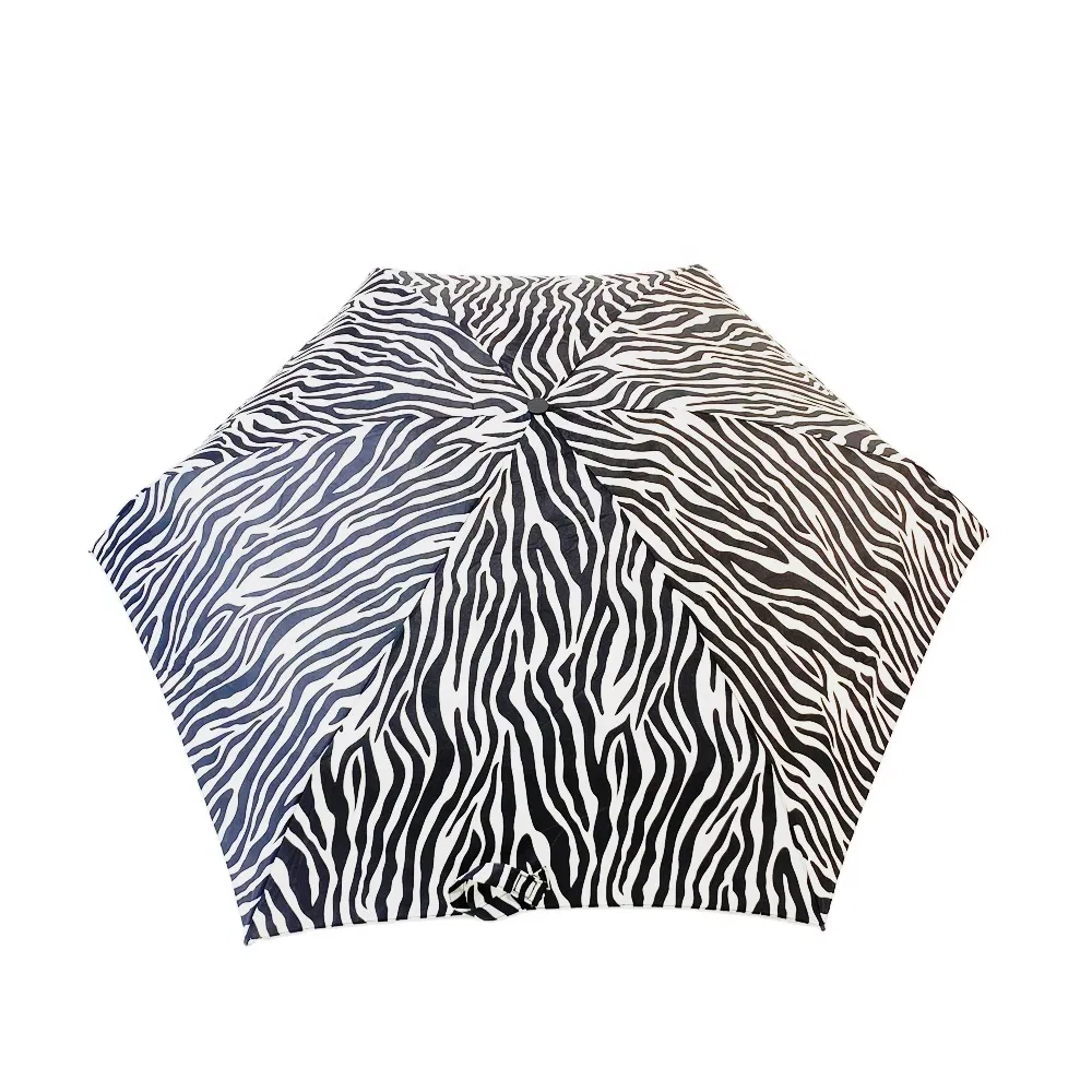 stylish zebra print umbrella with unique handle for women