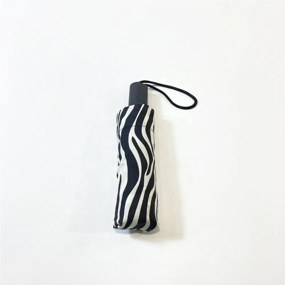 stylish zebra print umbrella with unique handle for women