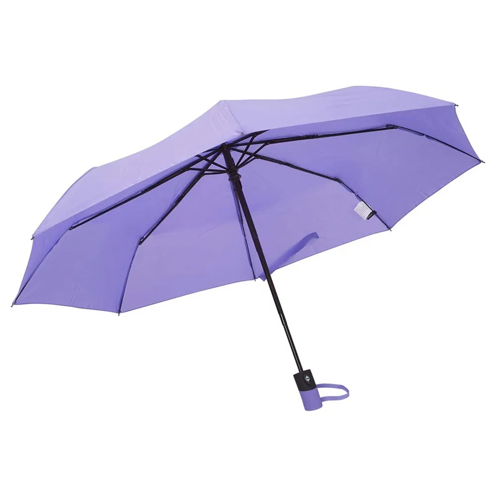 blue nylon automatic compact folding umbrella for outdoor promotion