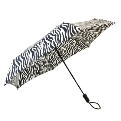 Stylish Zebra Print Umbrella with Unique Handle for Women