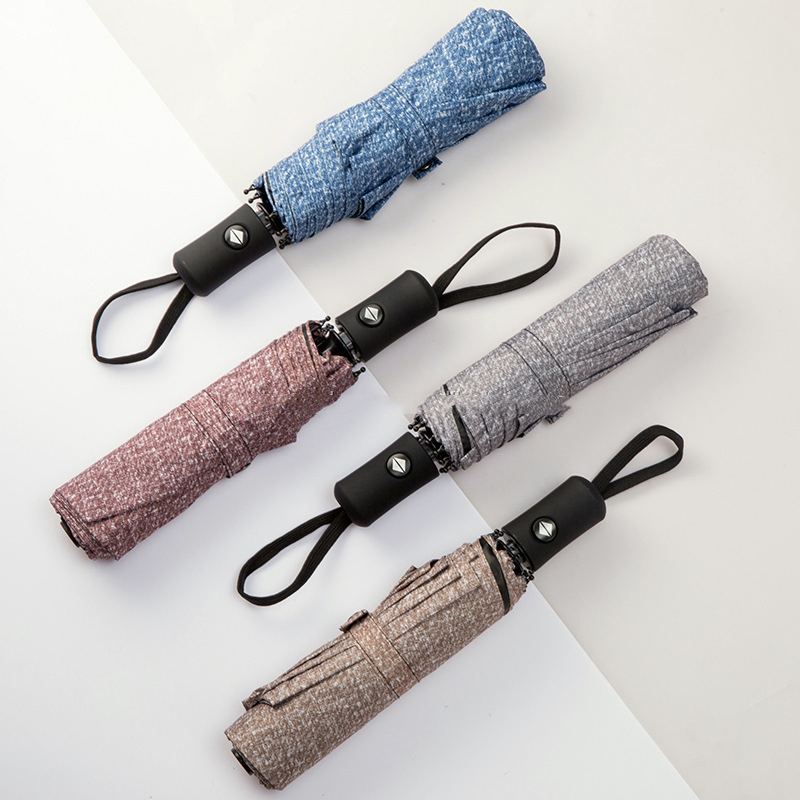 custom uv printed 3 fold automatic umbrella for outdoor use