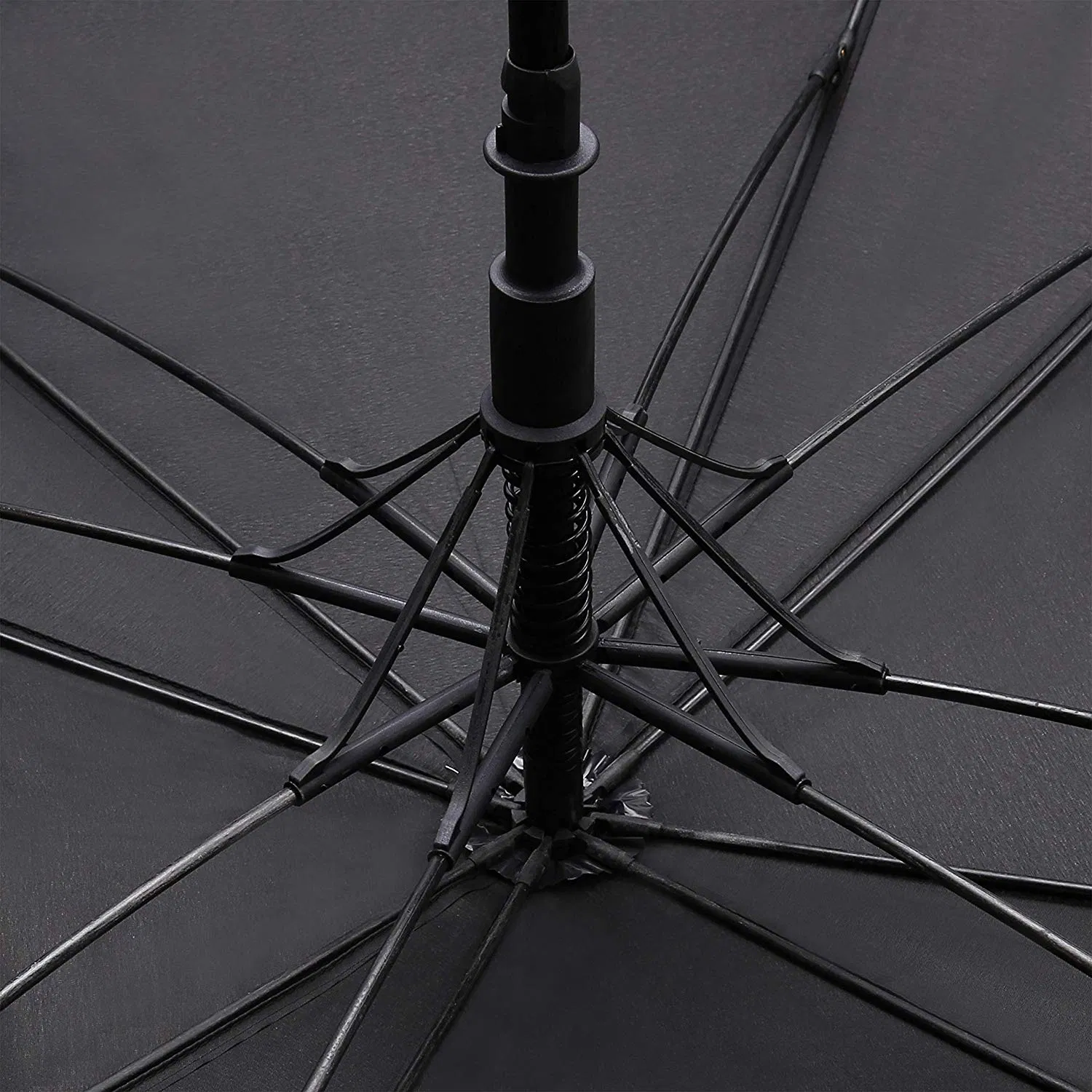 30 inch black windproof golf umbrella with straight handle