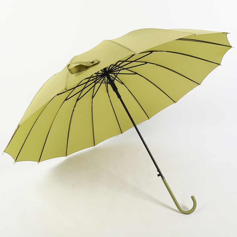 custom windproof umbrellas: long handle 16 rib wholesale manufacturers