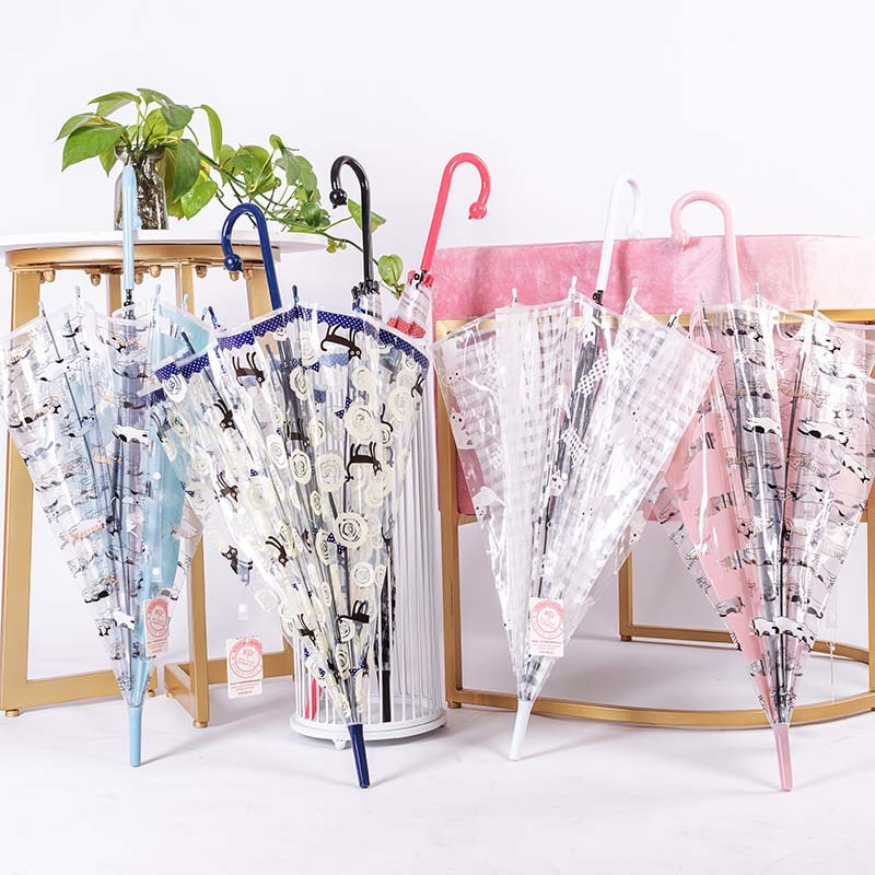 wholesale transparent cat handle children's umbrella manufacturers