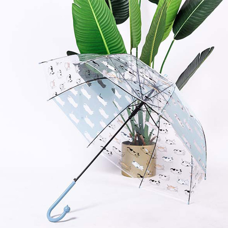 wholesale transparent cat handle children's umbrella manufacturers
