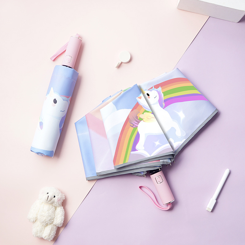 wholesale automatic anti rebound cartoon kids umbrellas