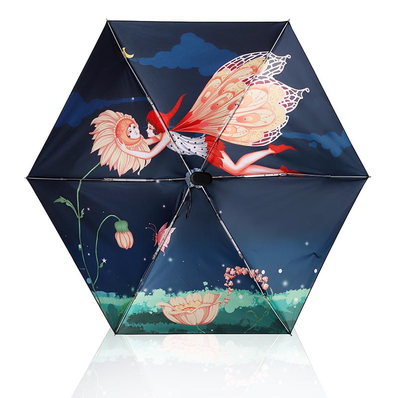 custom printed cartoon windproof folding umbrellas wholesale