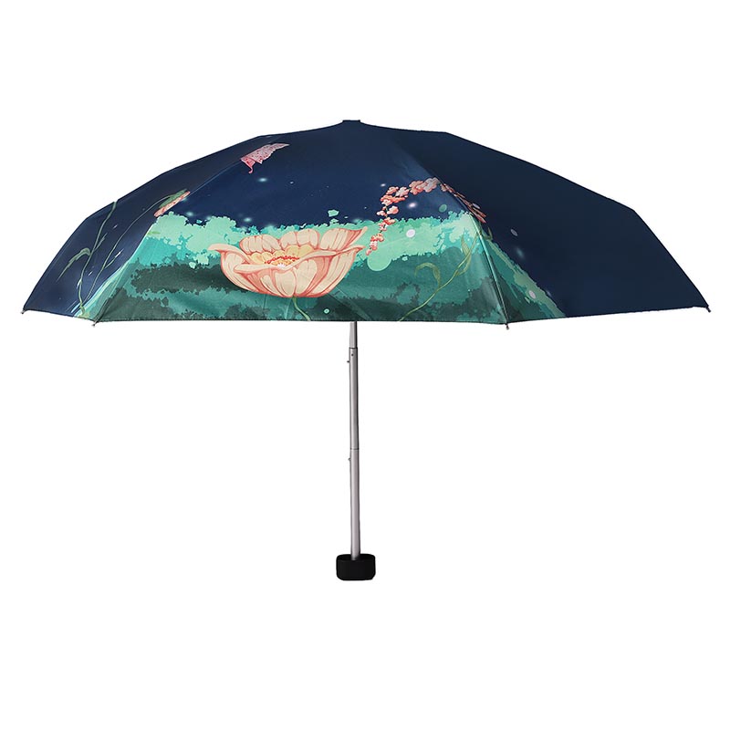 custom 5 fold cartoon printed umbrellas wholesale